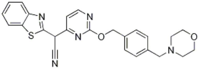 2-Benzothiazoleacetonitrile,a-[2-[[4-(4-morpholinylmethyl)phenyl]methoxy]-4-pyrimidinyl]-